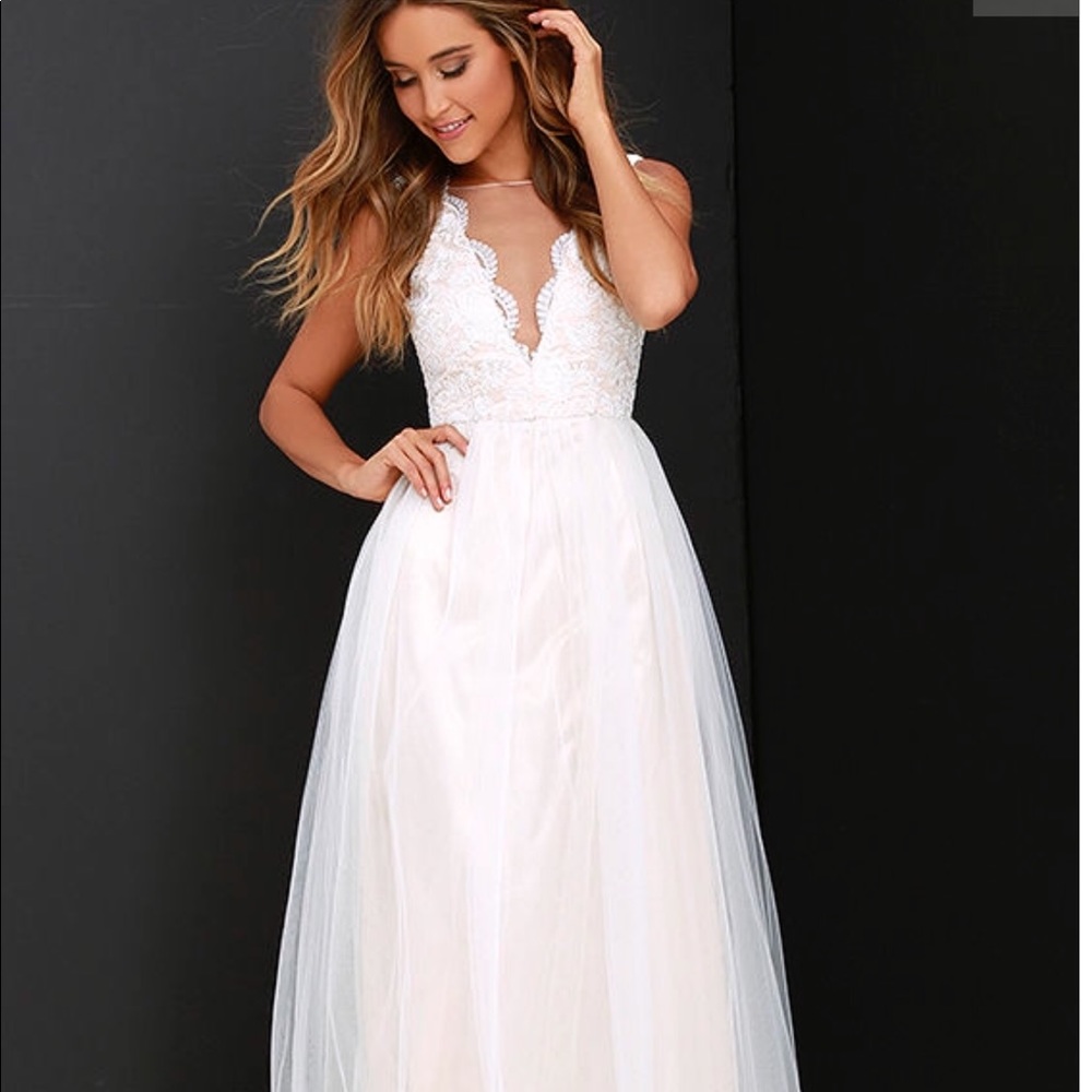 LULU’s NAVY BLUE FULL LENGTH DRESS